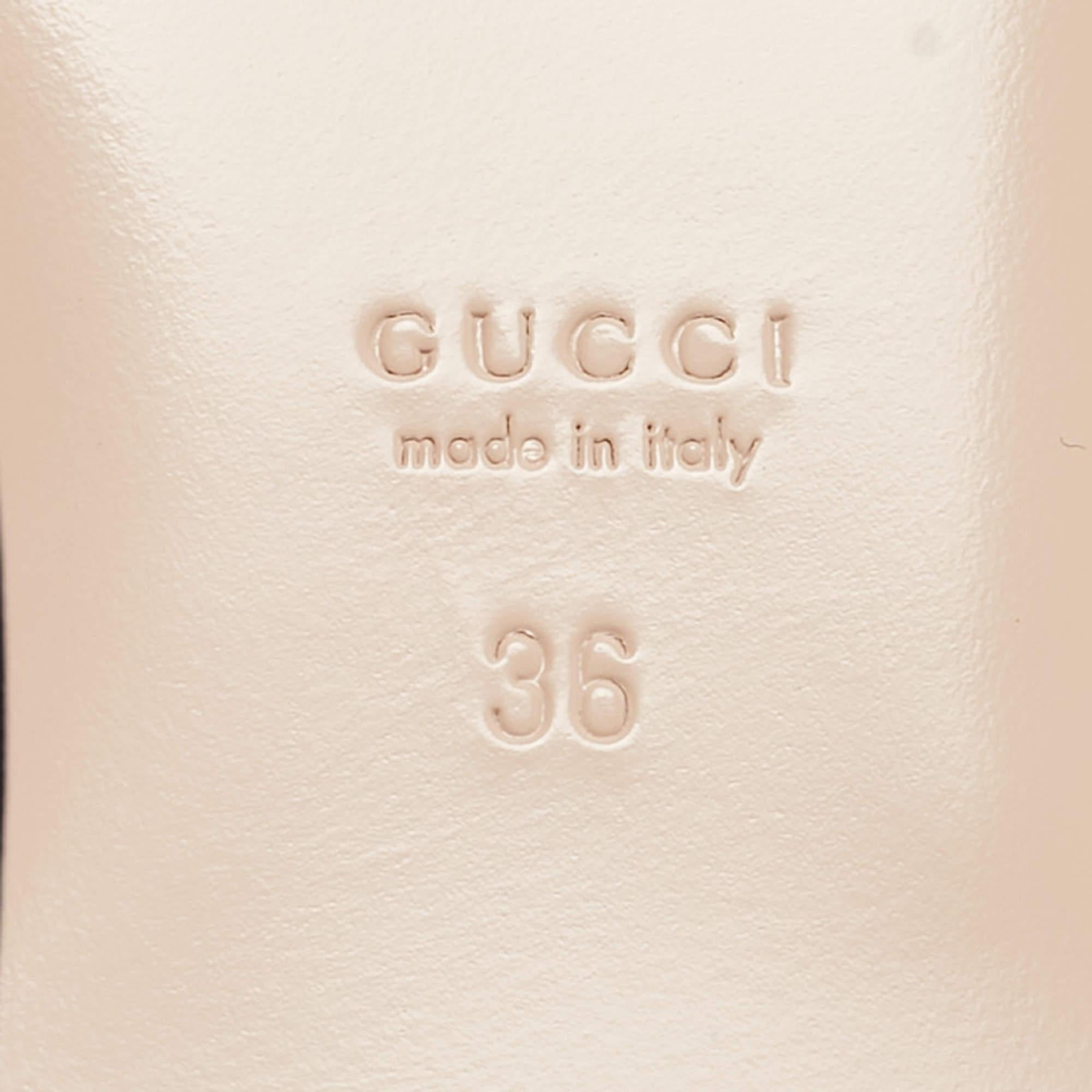Gucci Multicolor GG Canvas Princetown Flat Mules Size 36 4
