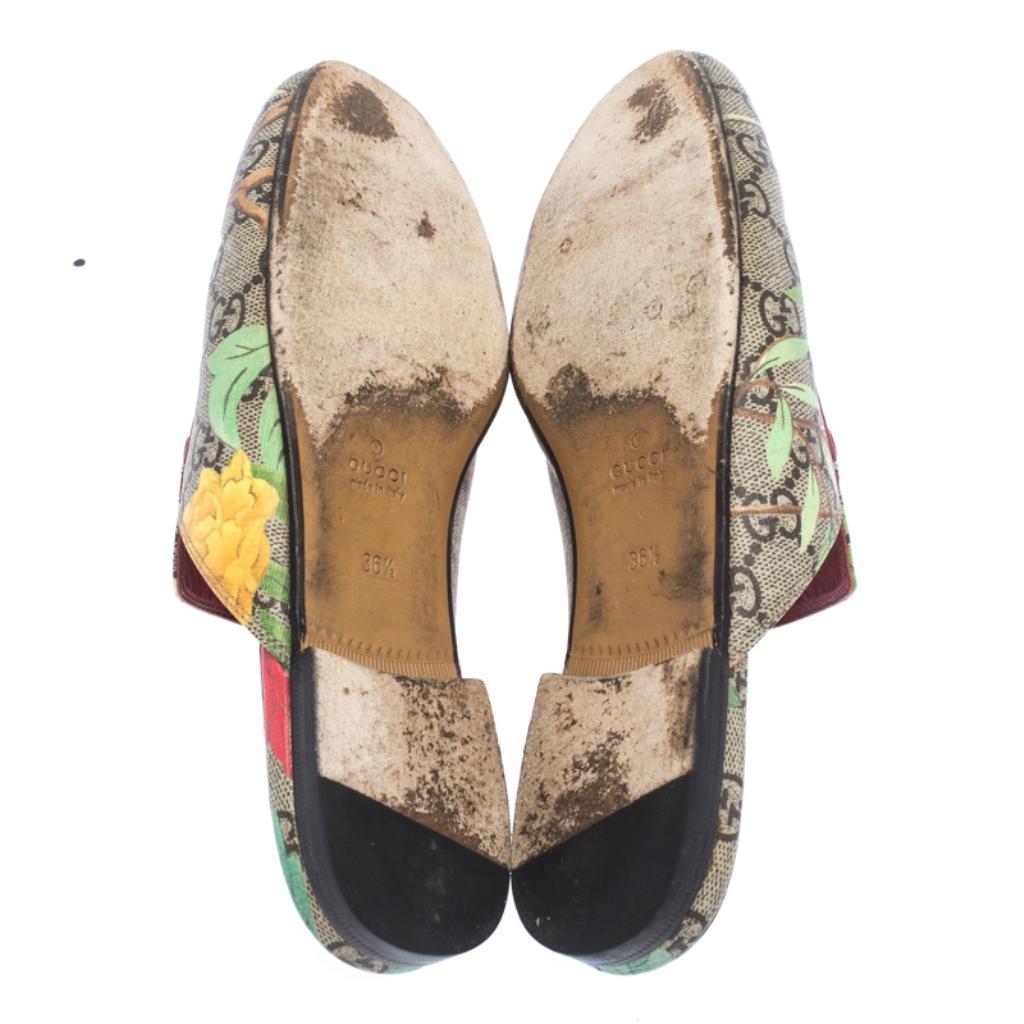 Buy Gucci Princetown Loafer In Tian Garden Print Size 39 | UP TO 52% OFF