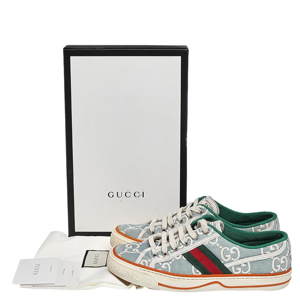 Women's Gucci Multicolor GG Canvas Tennis 1977 Low Top Sneakers Size 39