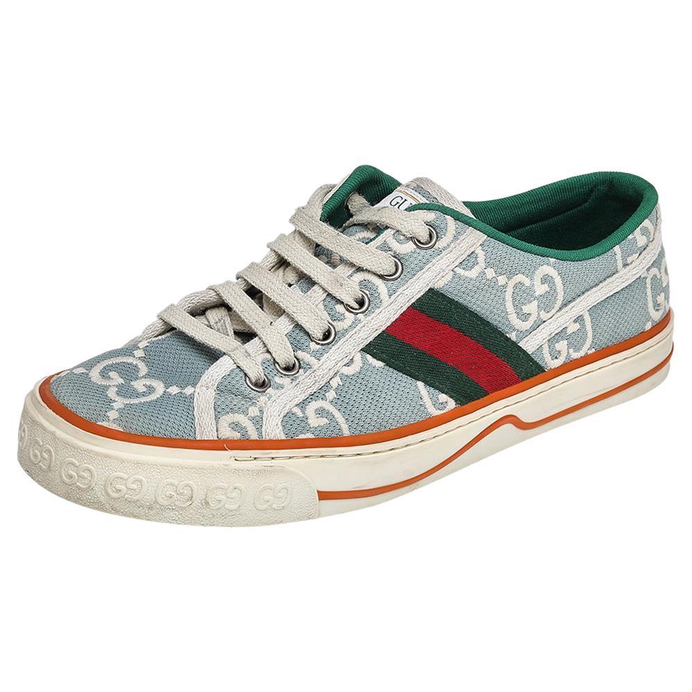 Gucci Multicolor GG Canvas Tennis 1977 Low Top Sneakers Size 39