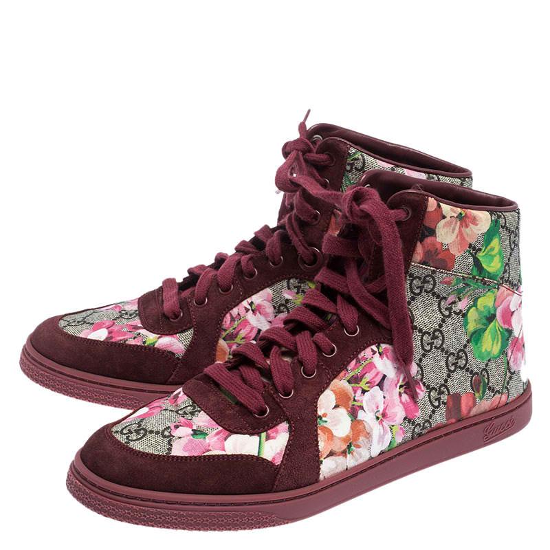 gucci floral canvas shoes