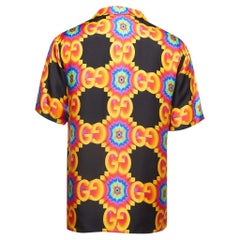 Gucci Multicolor GG Kaleidoscope Silk Short Sleeves Shirt S
