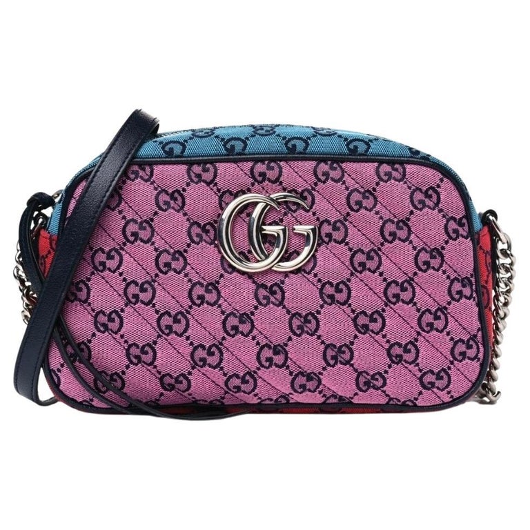 Gucci Multicolor GG Marmont Chain Shoulder Bag For Sale at 1stDibs