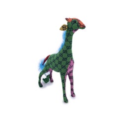 Gucci Multicolor GG Monogram Canvas Decorative Stuffed Giraffe