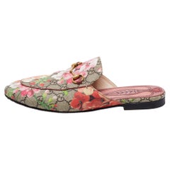 Gucci Pink Satin Dragon Embroidery Mule Sandals Size 38.5 For Sale at ...
