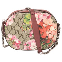 Gucci Multicolor GG Supreme Blooms Canvas and Leather Mini Chain Crossbody Bag