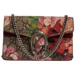 Gucci Multicolor GG Supreme Blooms Canvas Super Mini Dionysus Shoulder Bag