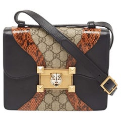 Gucci Multicolor GG Supreme Canvas and Elaphe Medium Osiride Shoulder Bag