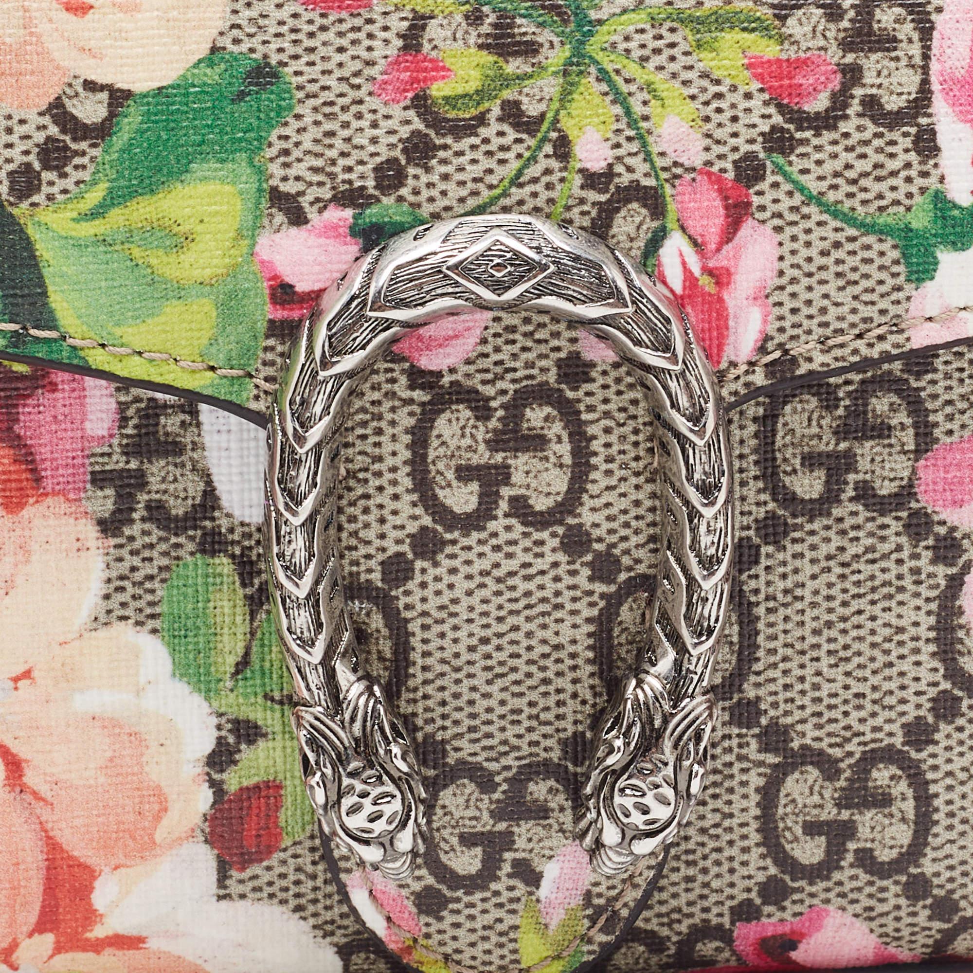 Portafoglio Gucci Multicolor GG Supreme in tela e pelle con fiori