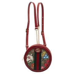 Gucci Multicolor GG Supreme Canvas and Leather Ophidia Round Flora Bag