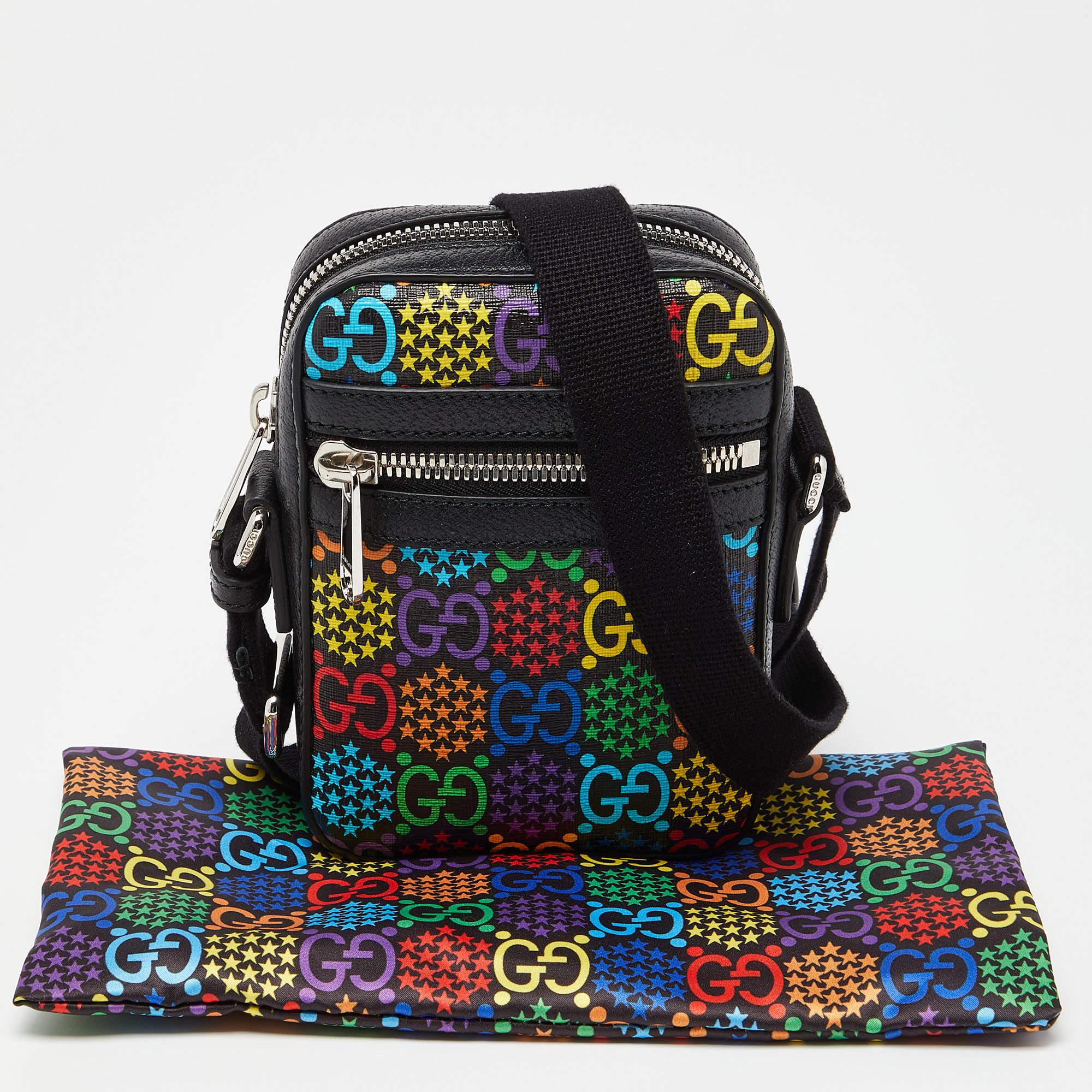 Gucci Multicolor GG Supreme Canvas and Leather Psychedelic Crosbody Bag 7