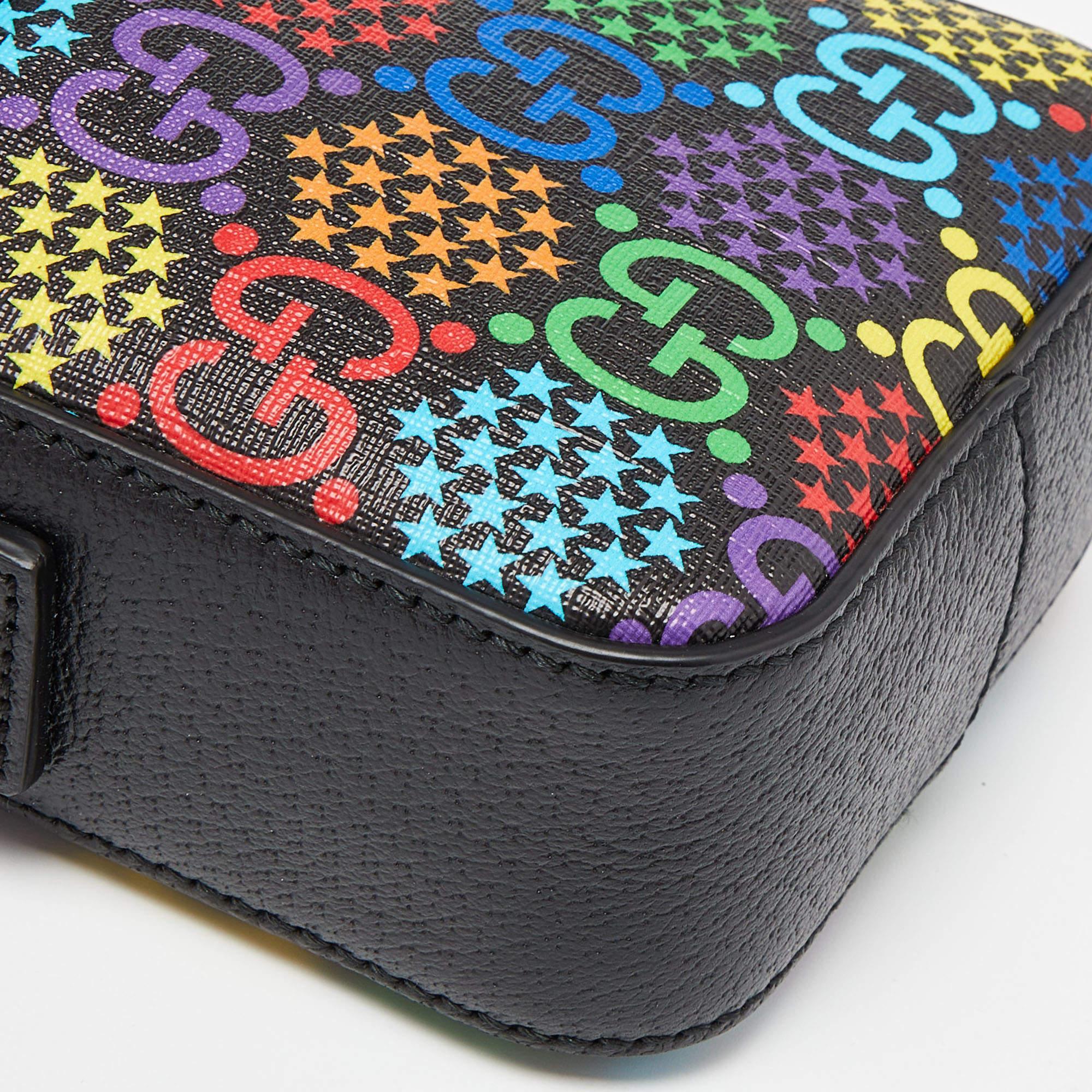 Gucci Multicolor GG Supreme Canvas and Leather Psychedelic Crosbody Bag 8