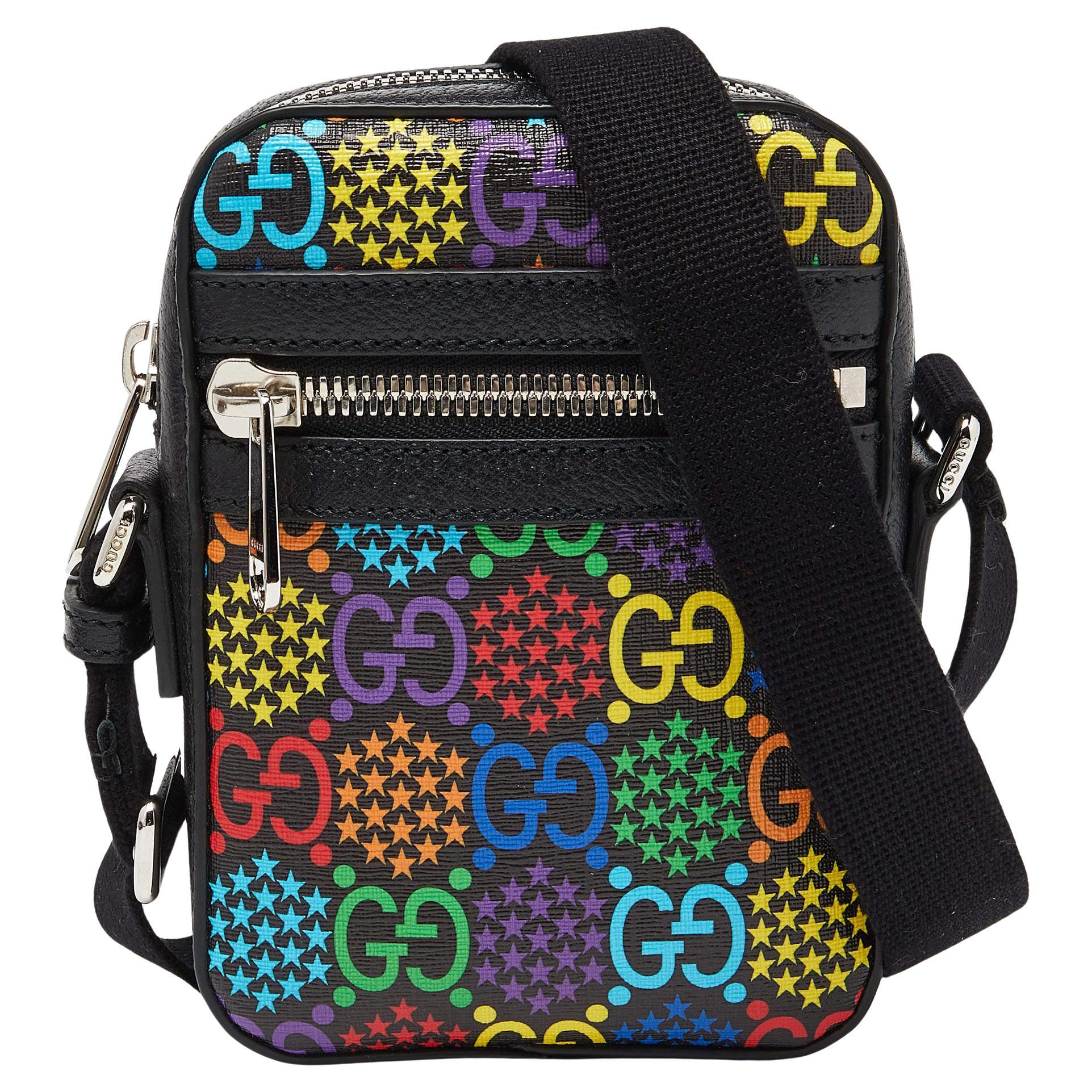 Gucci Multicolor GG Supreme Canvas and Leather Psychedelic Crosbody Bag
