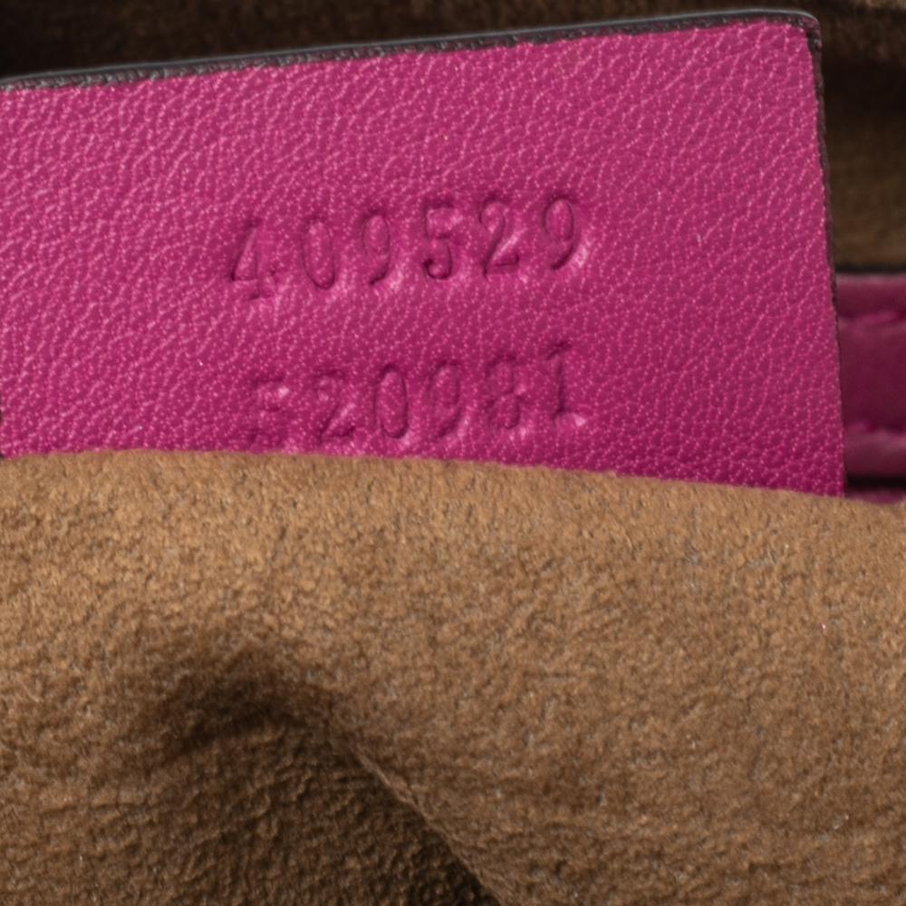 Brown Gucci Multicolor GG Supreme Canvas And Leather Small Boston Bag