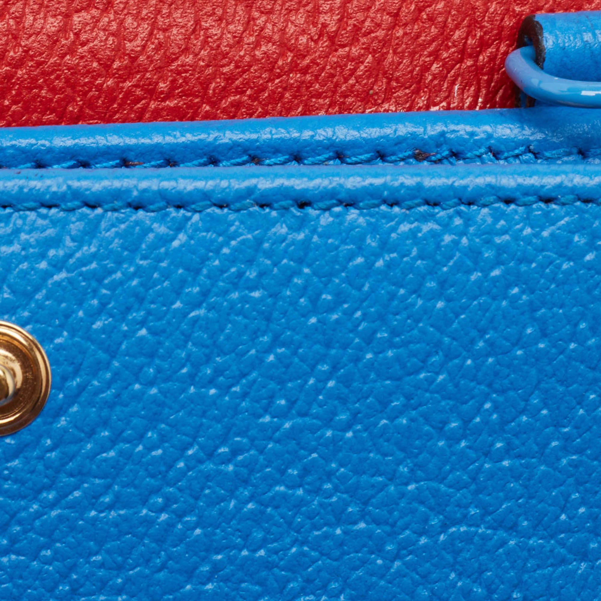 Gucci Multicolor GG Supreme Canvas und Leder Brieftasche auf Kette im Angebot 4