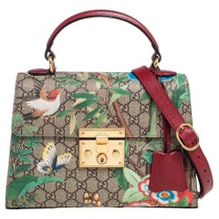 Gucci Multicolor GG Supreme Canvas Padlock Top Handle Bag