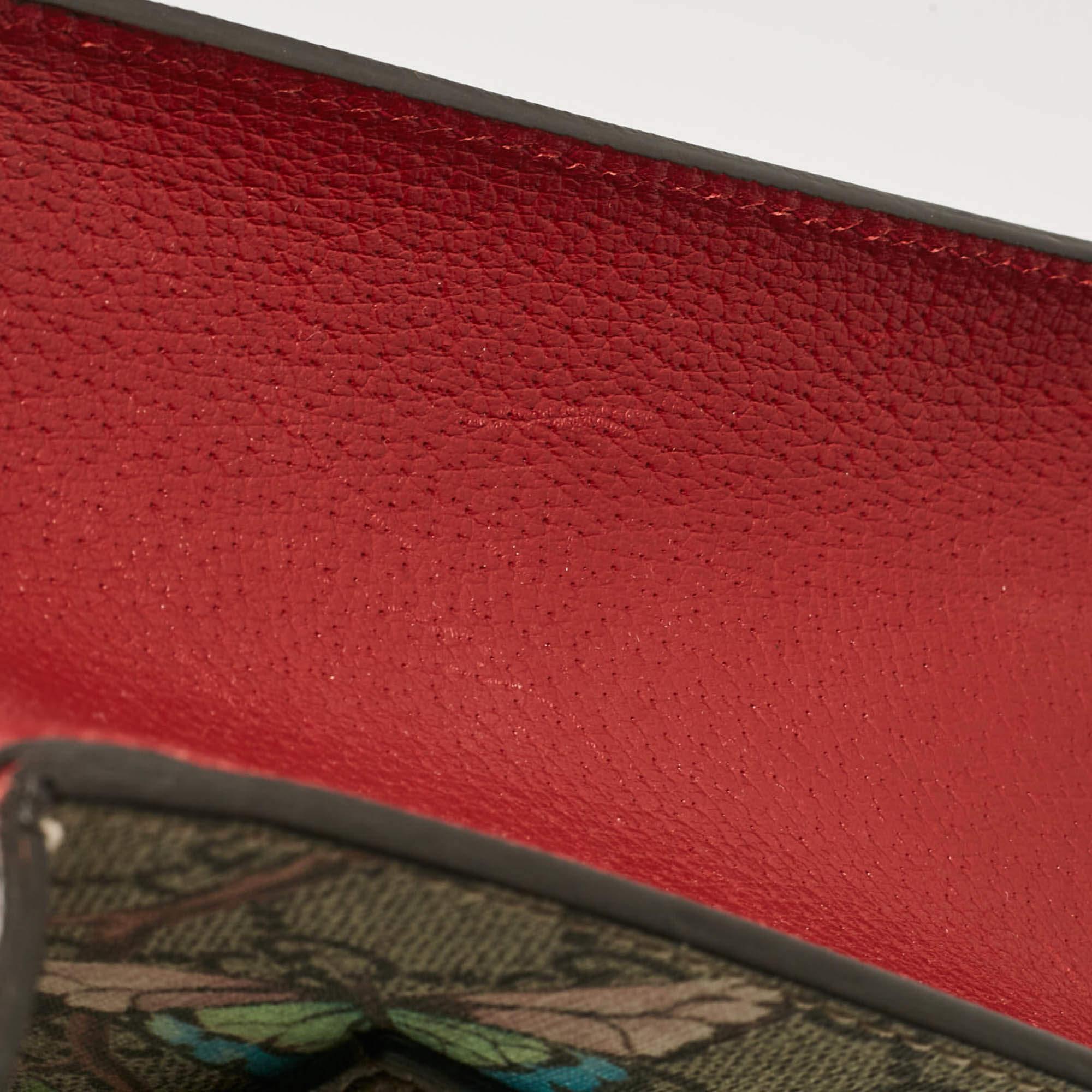 Gucci Multicolore GG Tian Supreme Canvas Leather Medium Padlock Shoulder Bag en vente 3