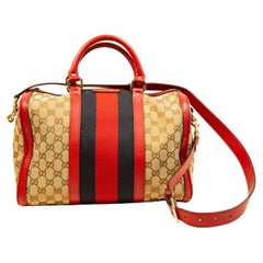 Gucci Multicolor GG Web Canvas Boston Bag Crossbody Bag
