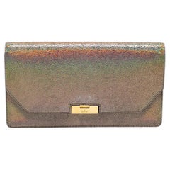 Gucci Multicolor Holographic Crackled Leder Heartbeat Clutch