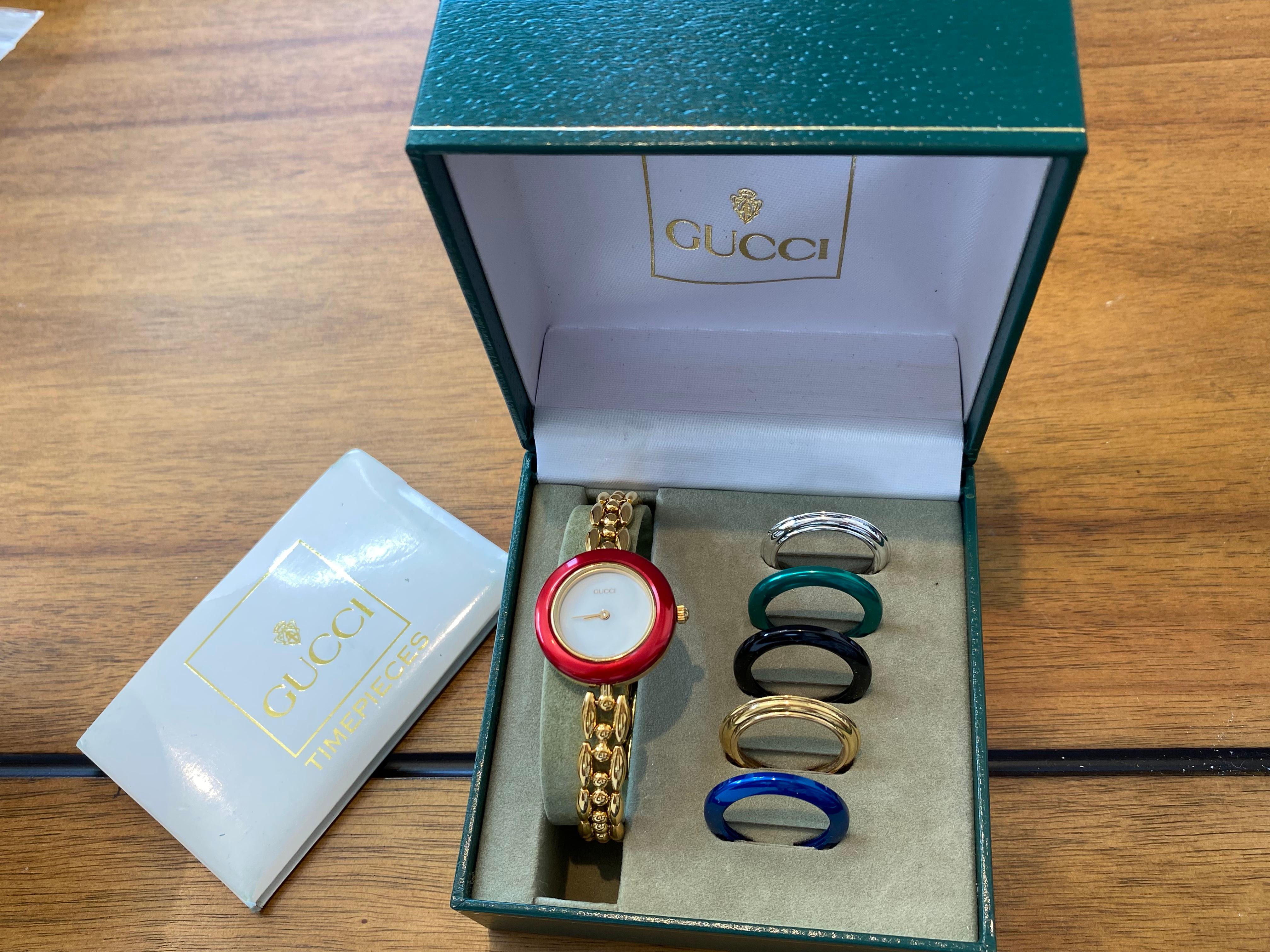 gucci watch interchangeable bezel