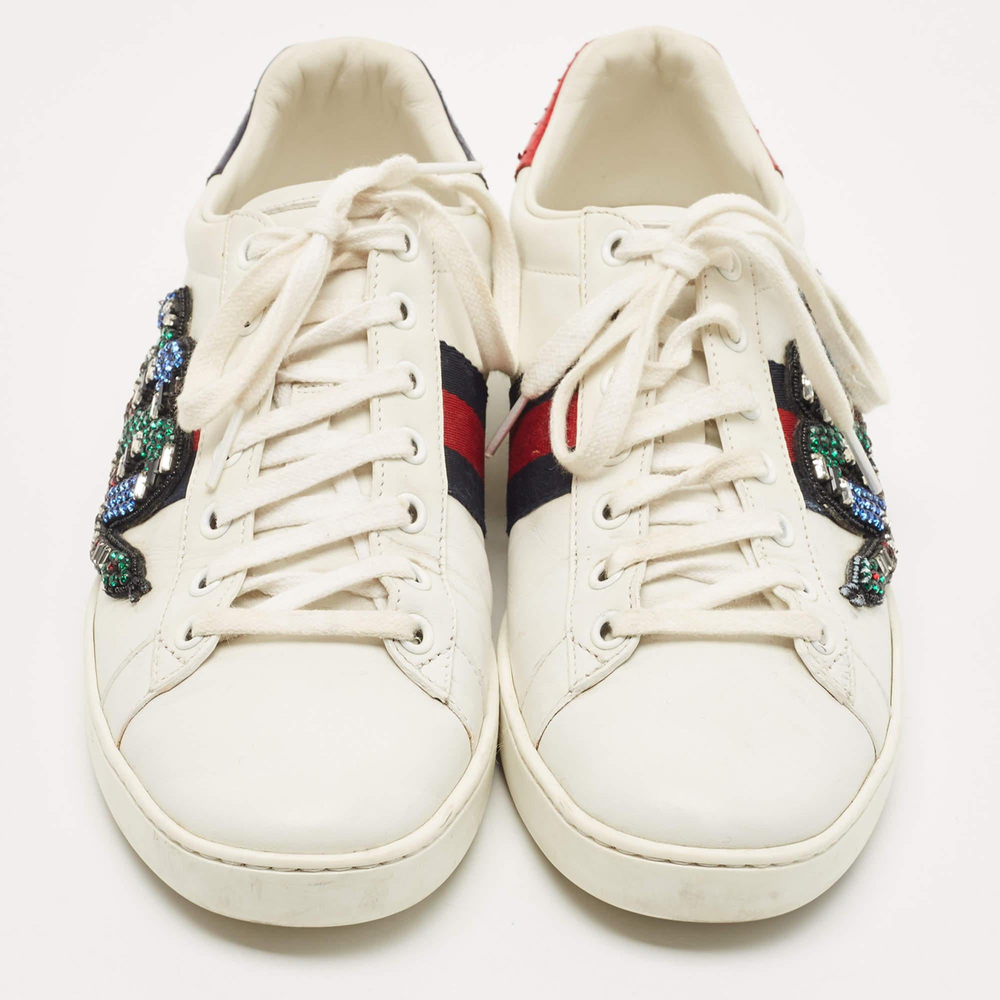 Women's Gucci Multicolor Leather Ace Kingsnake Sneakers Size 39