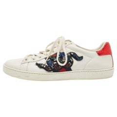 Gucci Multicolor Leather Ace Kingsnake Sneakers Size 39