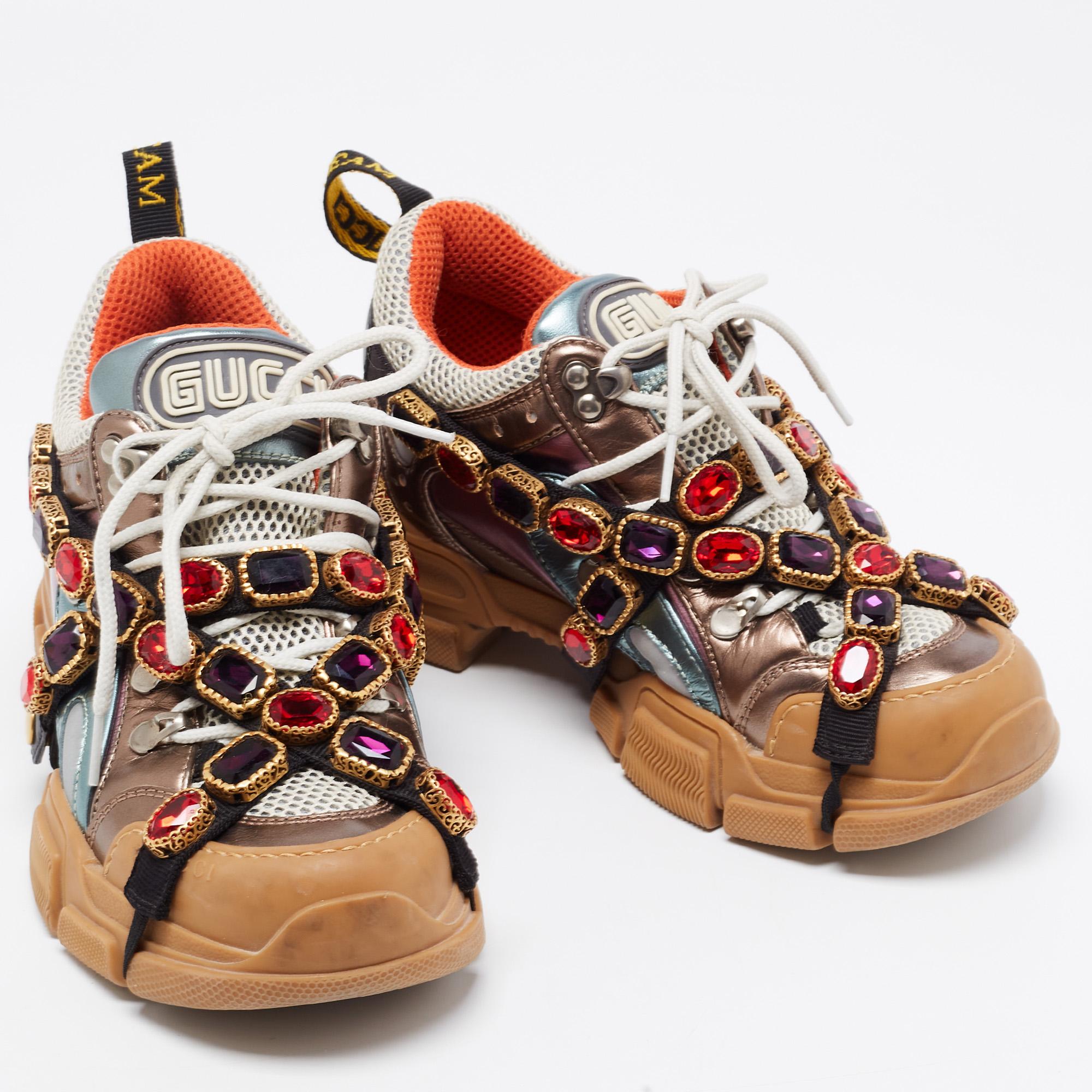 Gucci flashtrek sneakers aus leder best sale