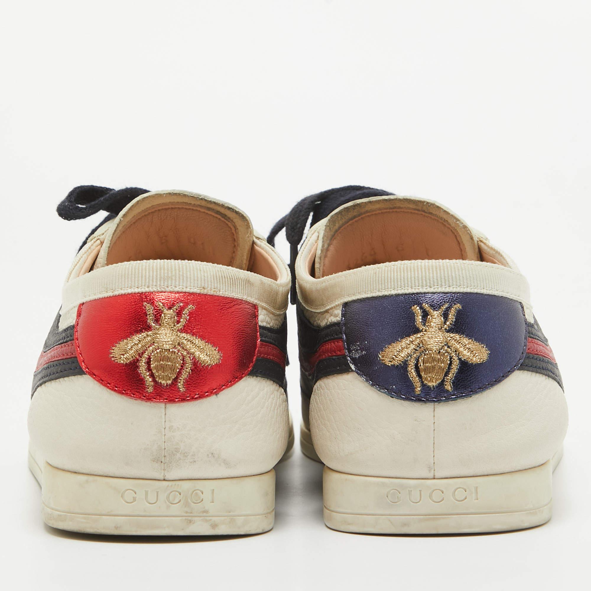 Men's Gucci Multicolor Leather Falacer Sneakers Size 39