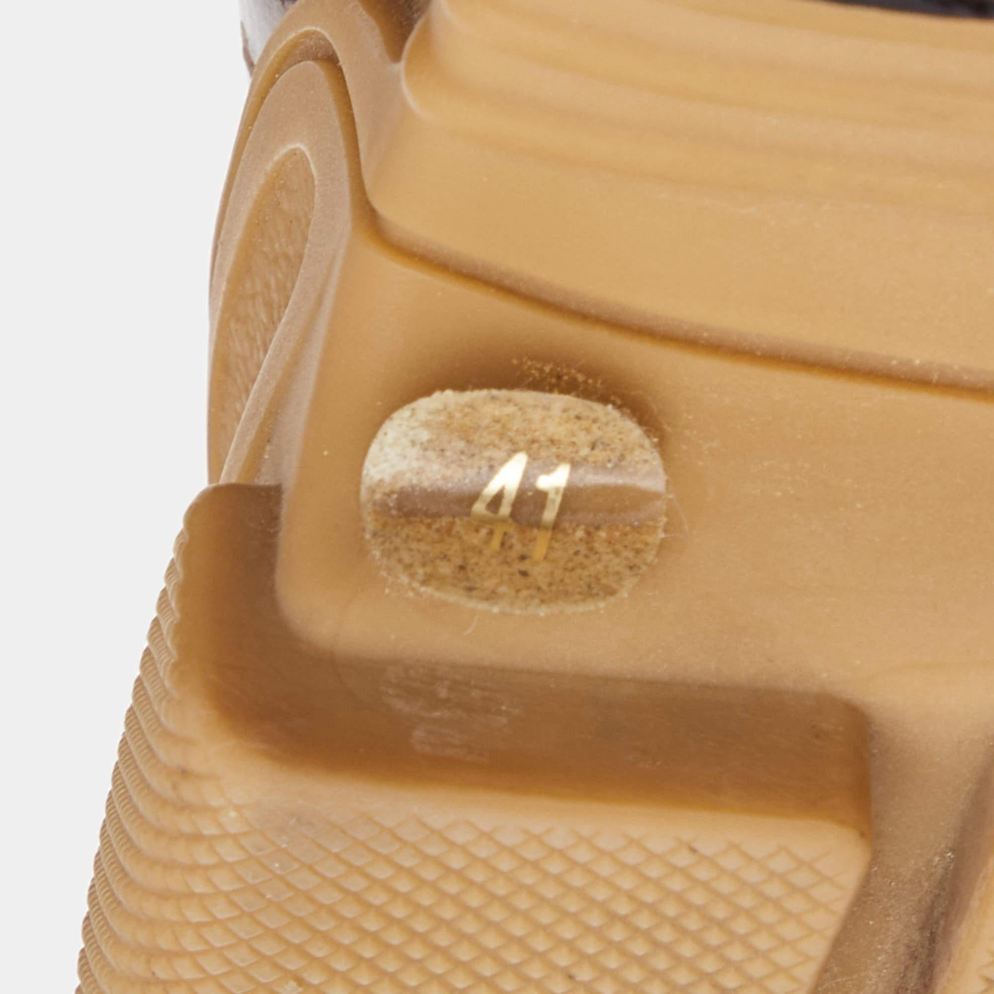 Gucci Multicolor Leather Flashtrek Reflective Sneakers Size 41 2