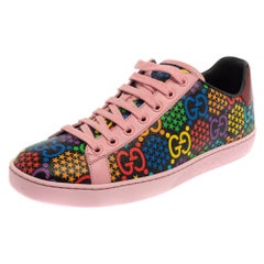 Gucci Multicolor Leather GG Psychedelic Ace Sneakers Size 37.5