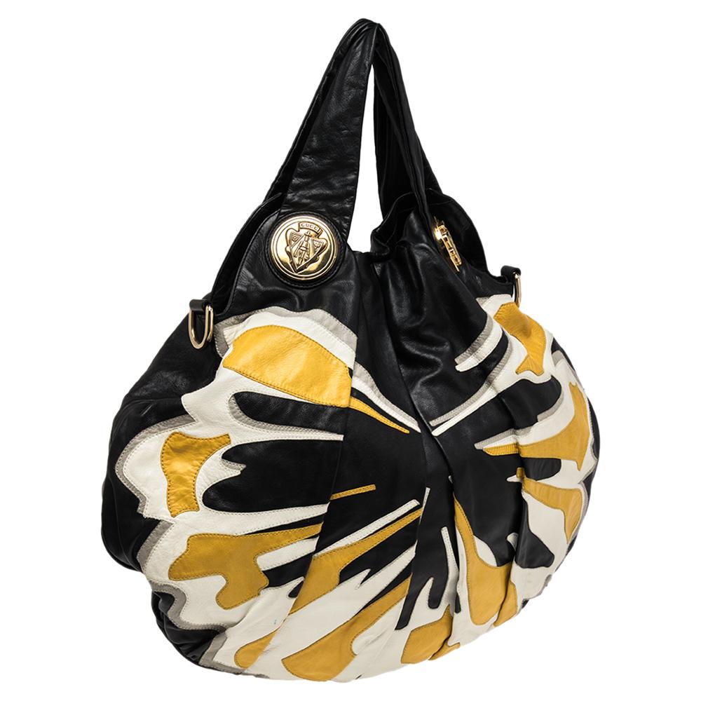 Gucci Multicolor Leather Large Hysteria Hobo In Good Condition In Dubai, Al Qouz 2