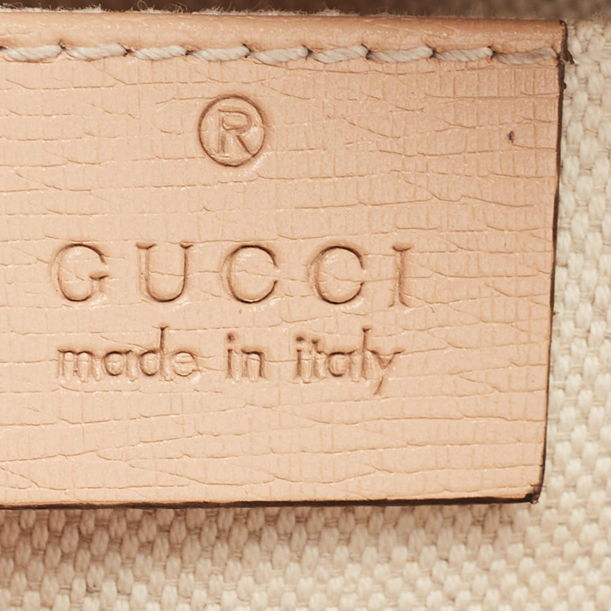 Gucci Multicolor Leather Mini Blooms Bamboo Tote 8