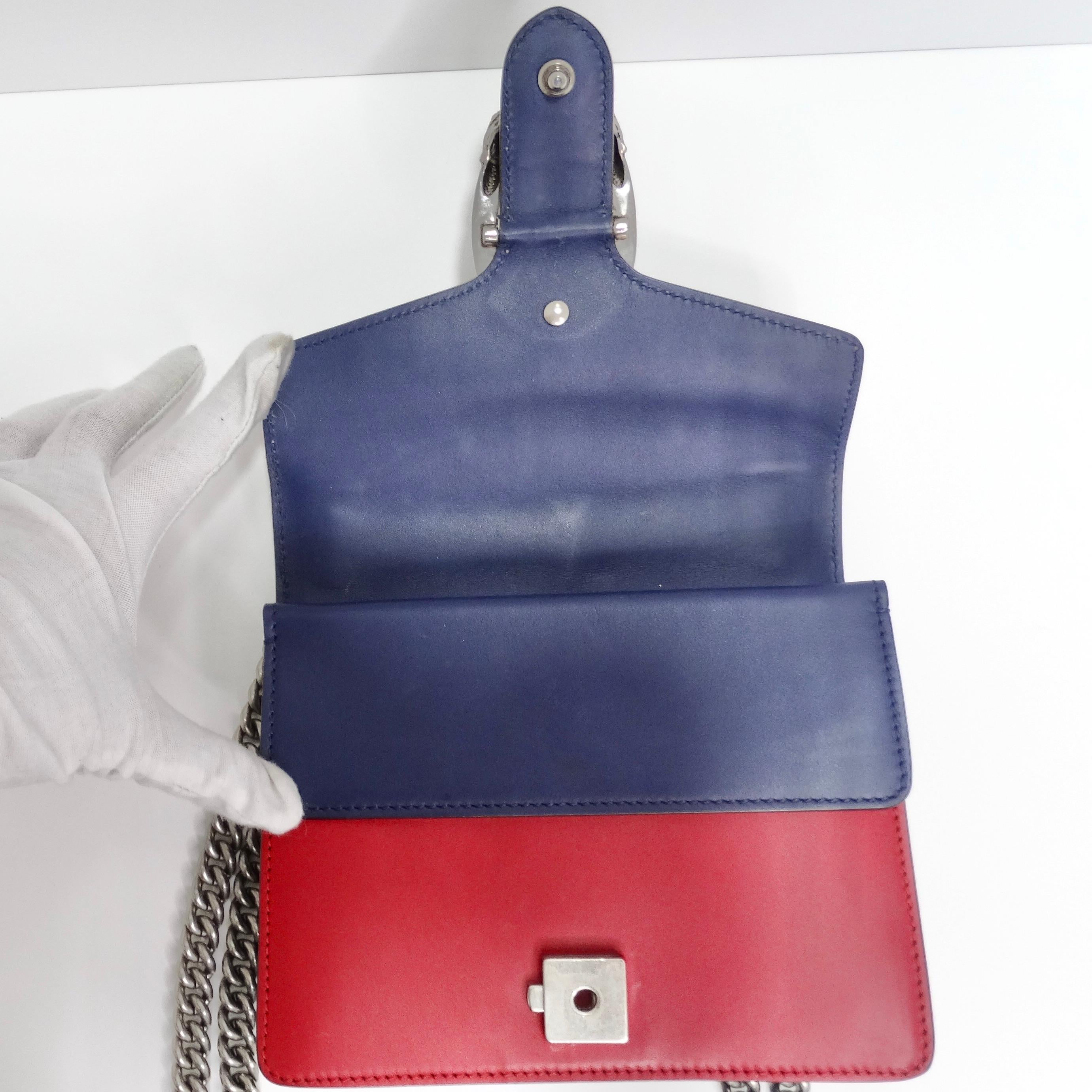 Mehrfarbige Dionysus-Tasche aus Leder mit Mini-Kristallschlangenstickereien von Gucci im Angebot 6