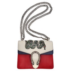 Gucci Multicolor Leather Mini Crystal Snake Embroidered Dionysus Bag