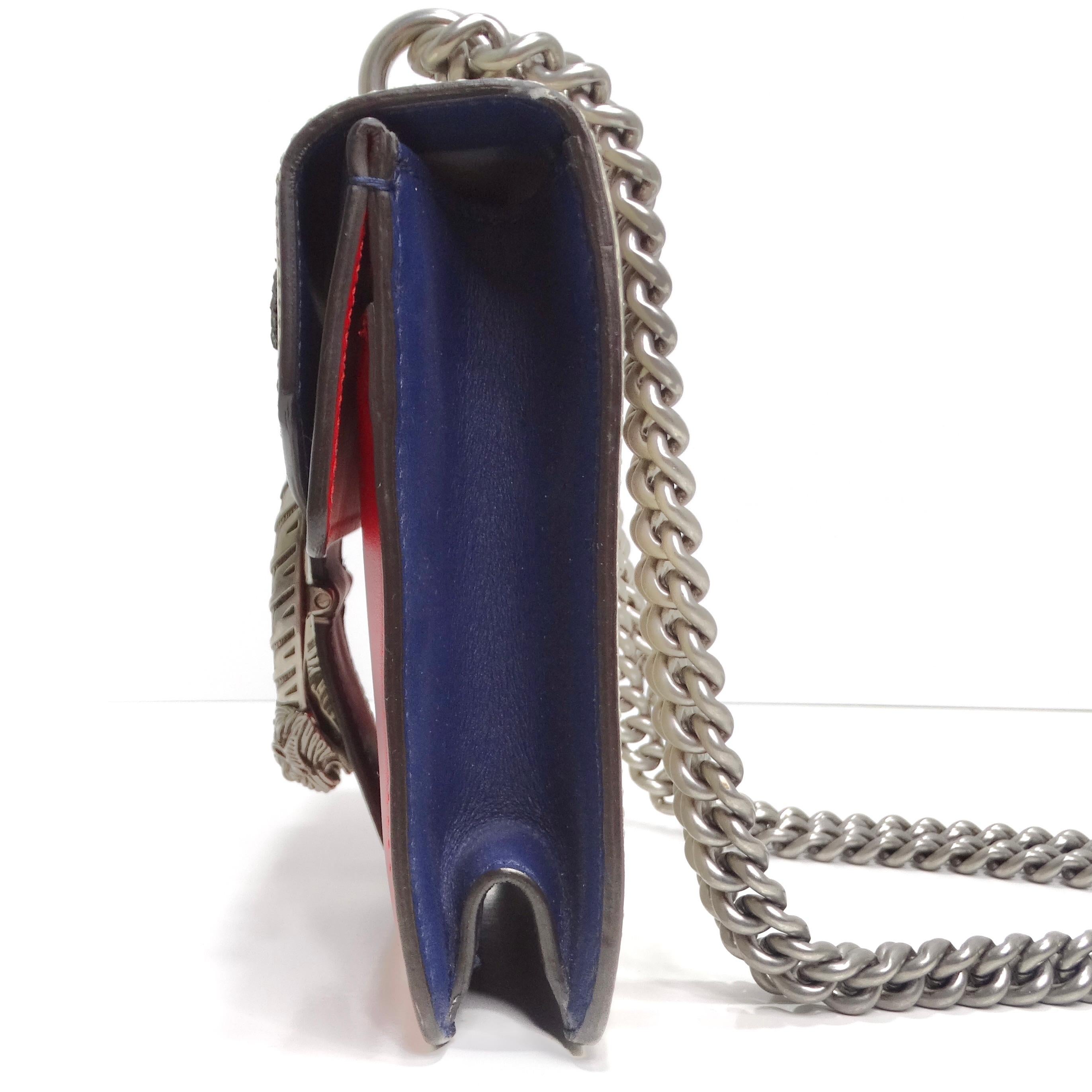 Mehrfarbige Dionysus-Tasche aus Leder mit Mini-Kristallschlangenstickereien von Gucci im Angebot 4