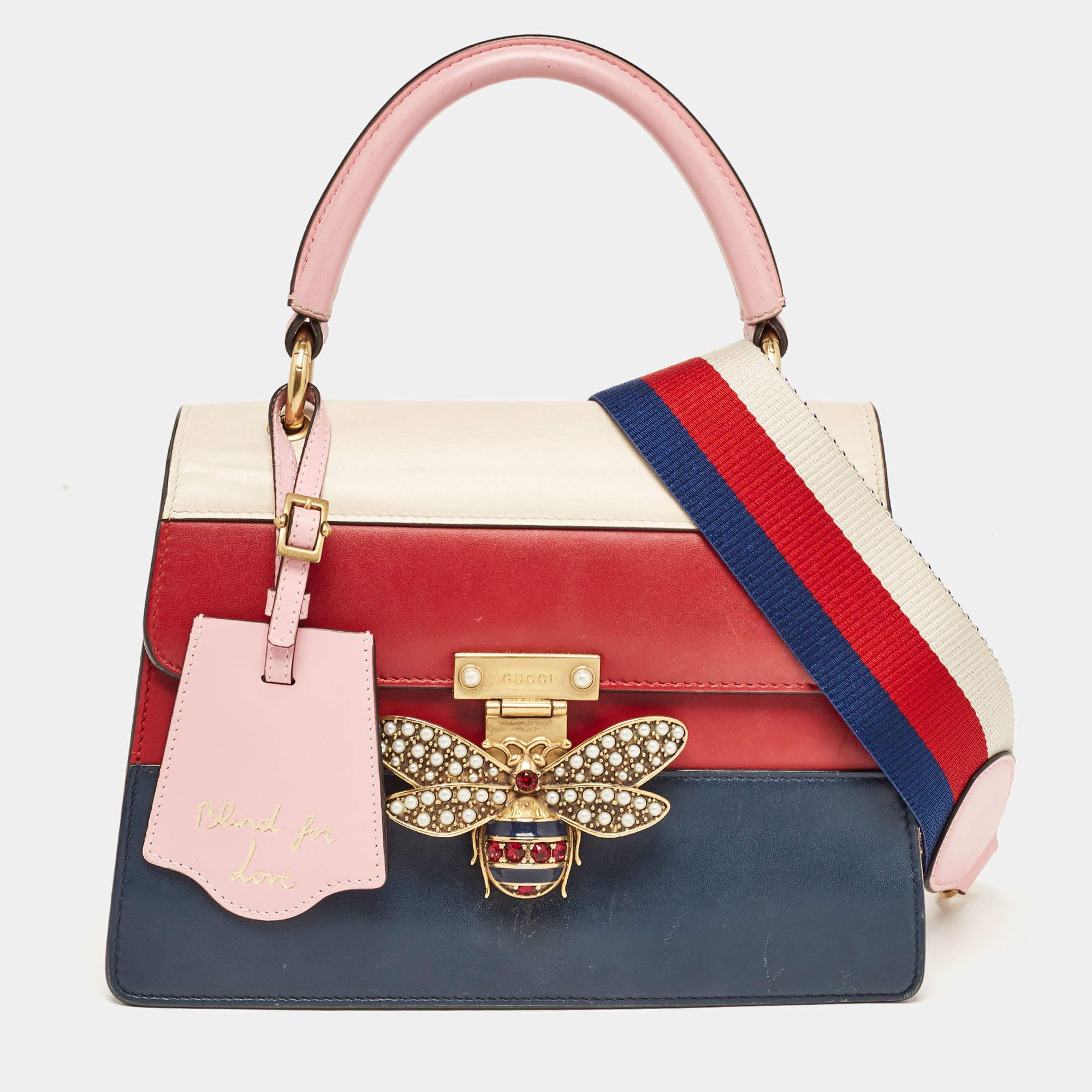 Gucci Multicolor Leather Small Queen Margaret Top Handle Bag For Sale 7
