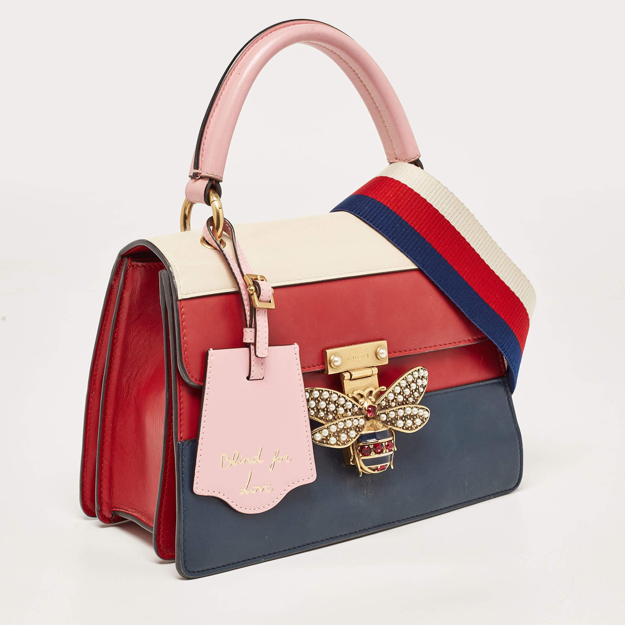 Gucci Mehrfarbige Queen Margaret Top Handle Bag aus Leder im Angebot 4