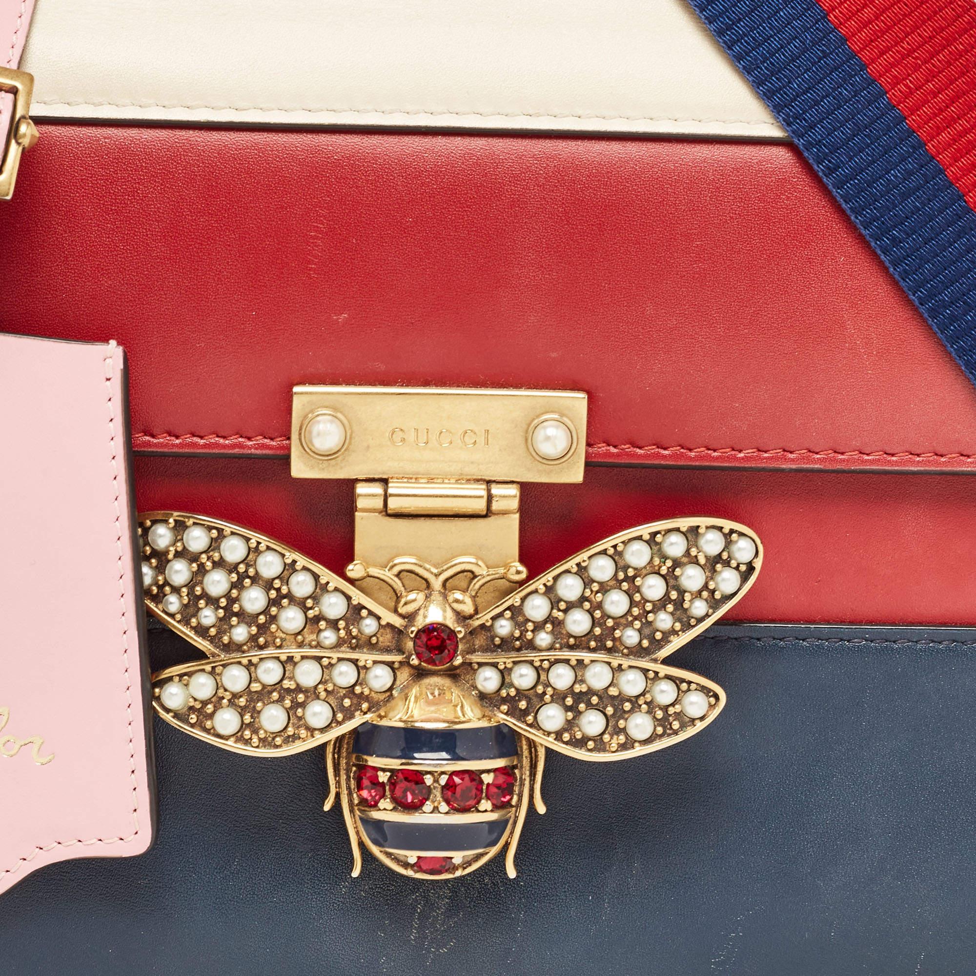 Gucci Mehrfarbige Queen Margaret Top Handle Bag aus Leder im Angebot 5