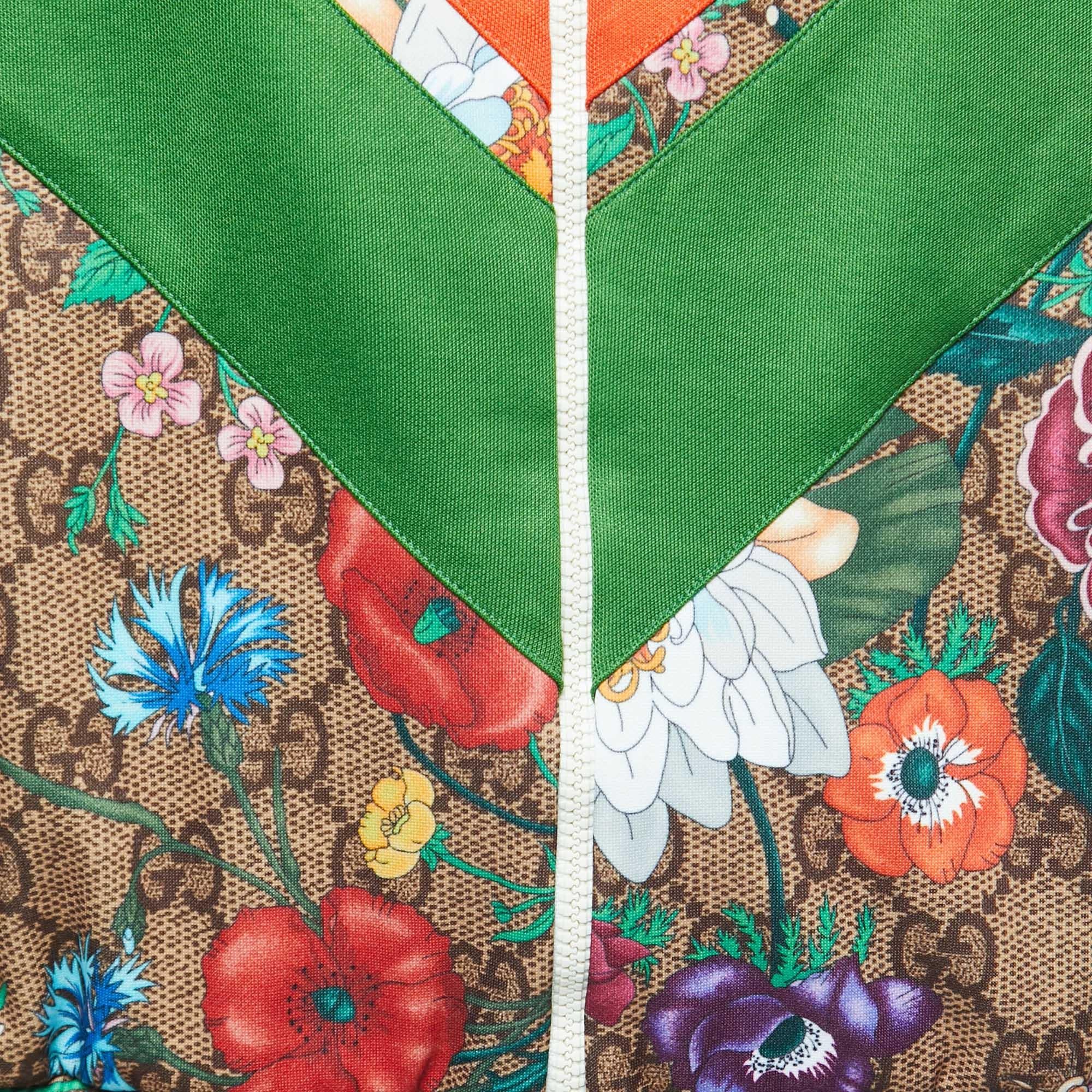 Gucci Multicolor Logo Print Knit Sweatshirt Joggers Set XS For Sale 3