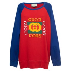 Gucci Multicolor Logo Printed Sweatshirt XL