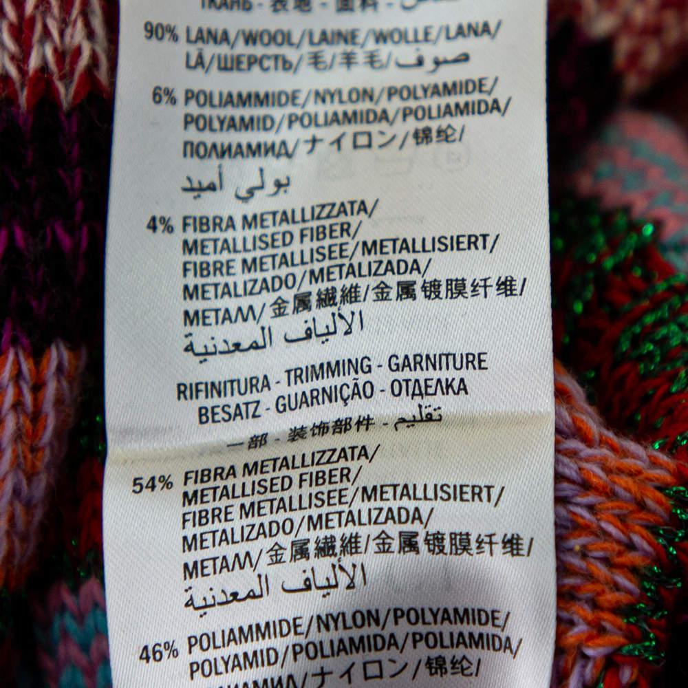 Women's or Men's Gucci Multicolor Lurex Knit & Silk Reversible Button Front Cardigan L