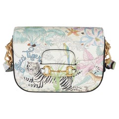 Gucci Multicolor New Shanghai Tiger Savanah Web Mini Horsebit 1955 Shoulder Bag