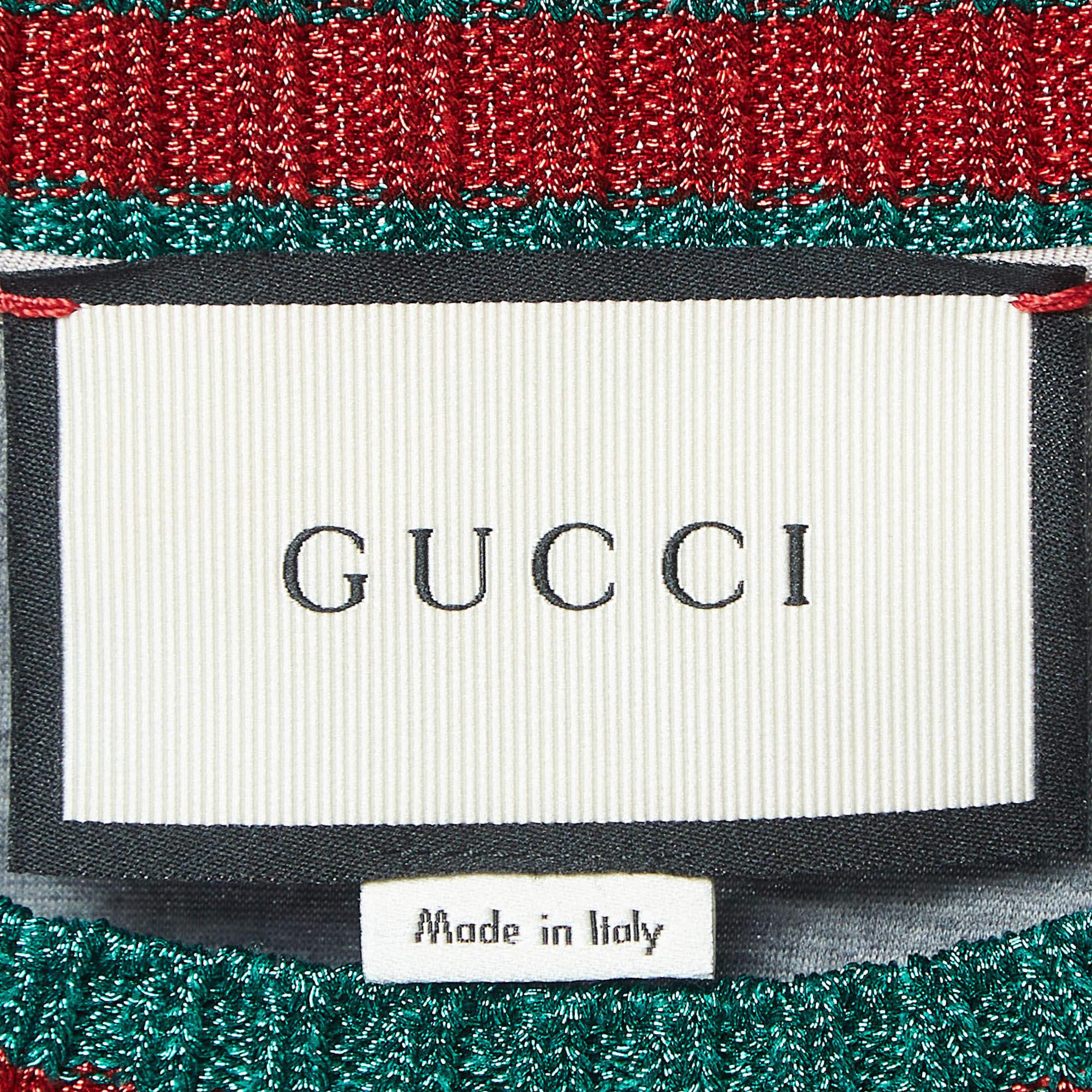 Women's Gucci Multicolor Night Garden Printed Neoprene Sweater L