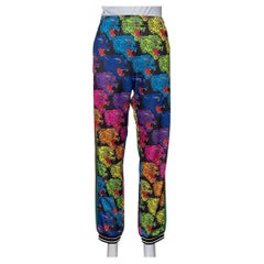 Gucci Multicolor Panther Face Printed Jersey Technical Jogger Pants S