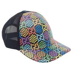 Gucci Multicolor Psychedelic GG Canvas & Mesh Baseball Cap L
