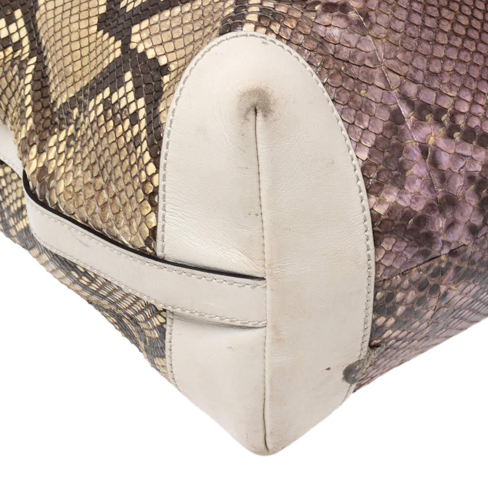 Gucci Multicolor Python and Leather Craft Tote 7