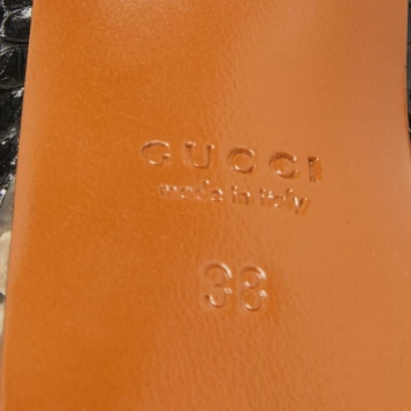 Gucci Multicolor Python Betty Platform Pumps Size 38 For Sale 2