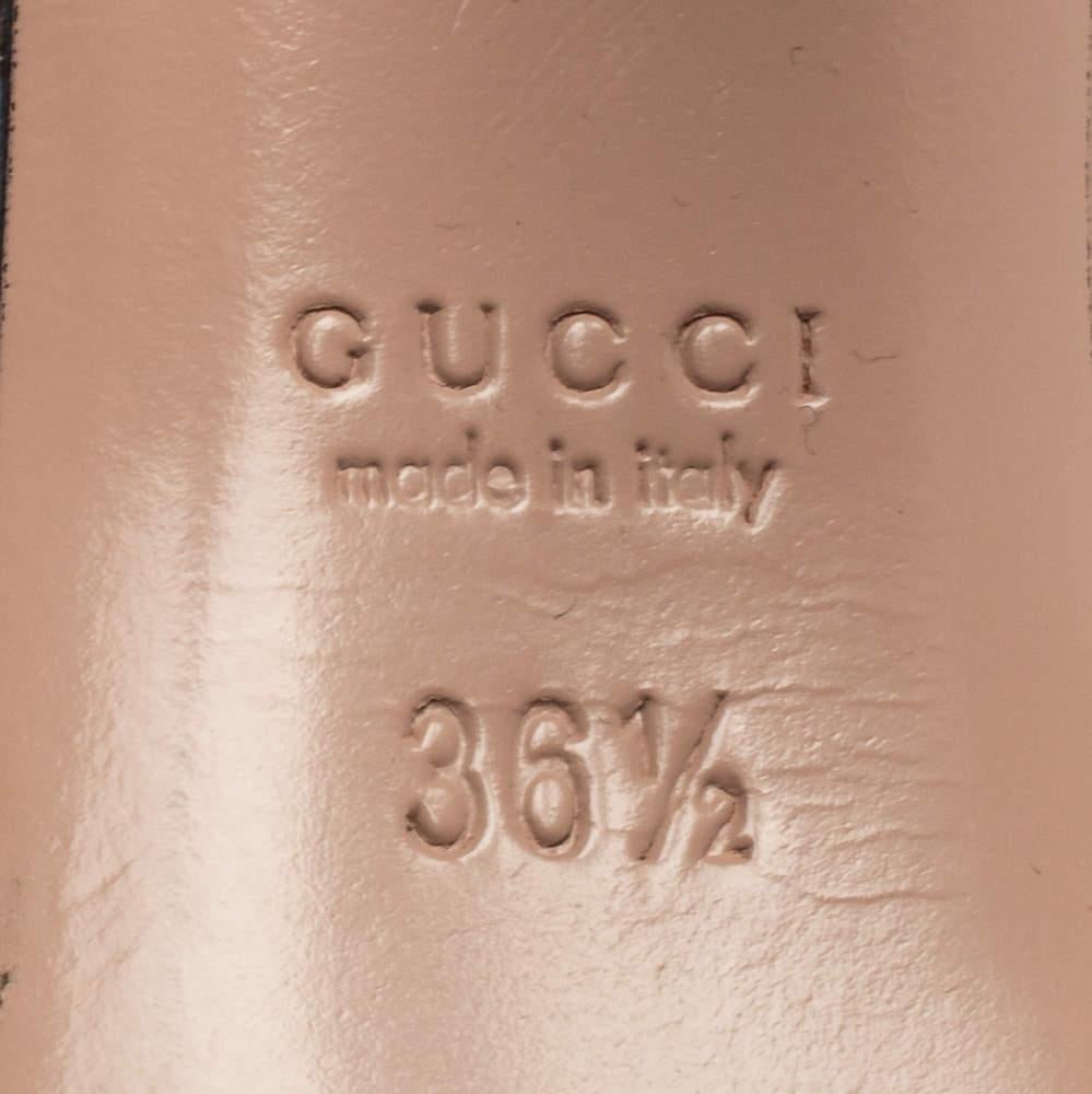Gucci Multicolor Python Leather Peep Toe Platform Pumps Size 36.5 For Sale 2