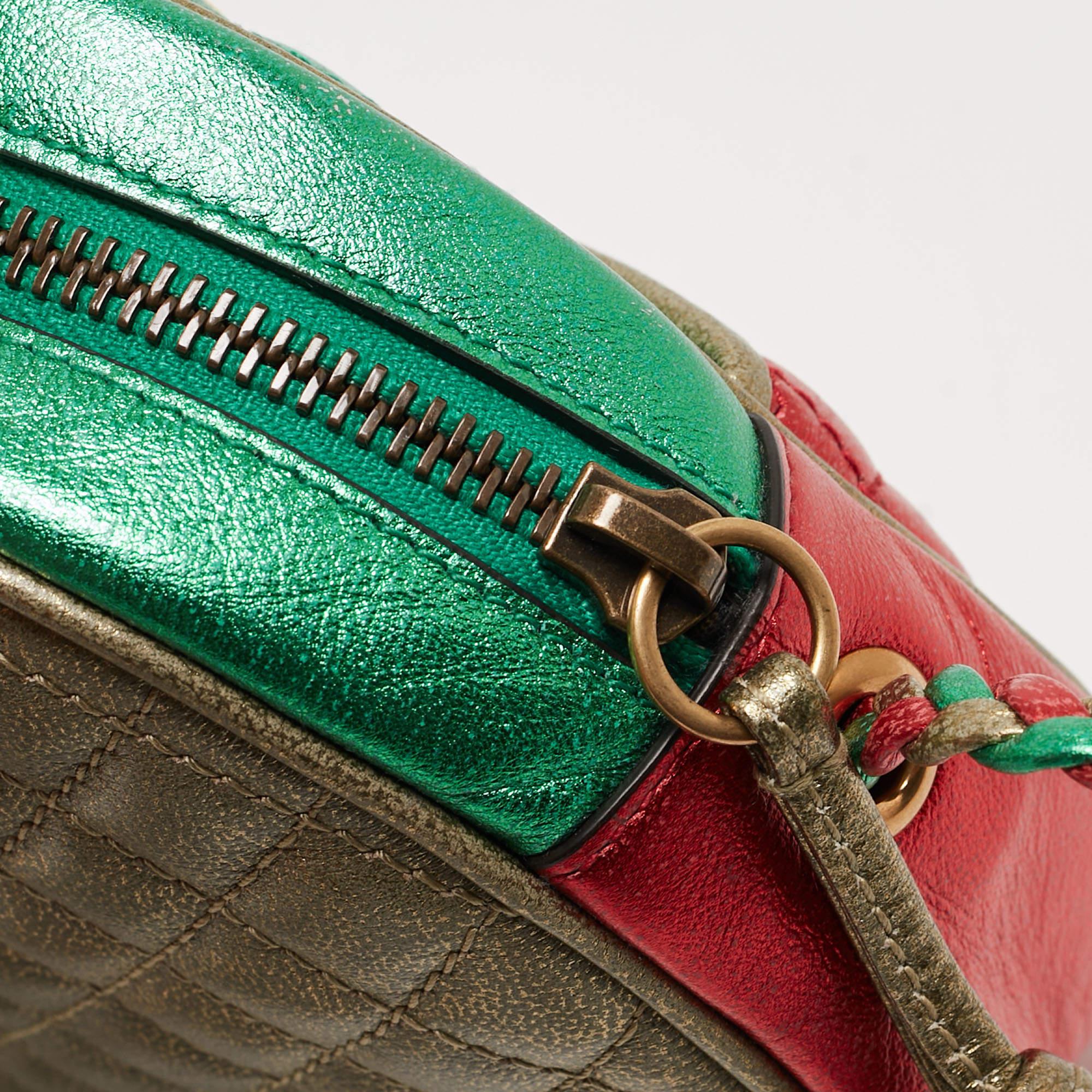 Gucci Multicolor Quilted Leather Mini Trapuntata Crossbody Bag 2