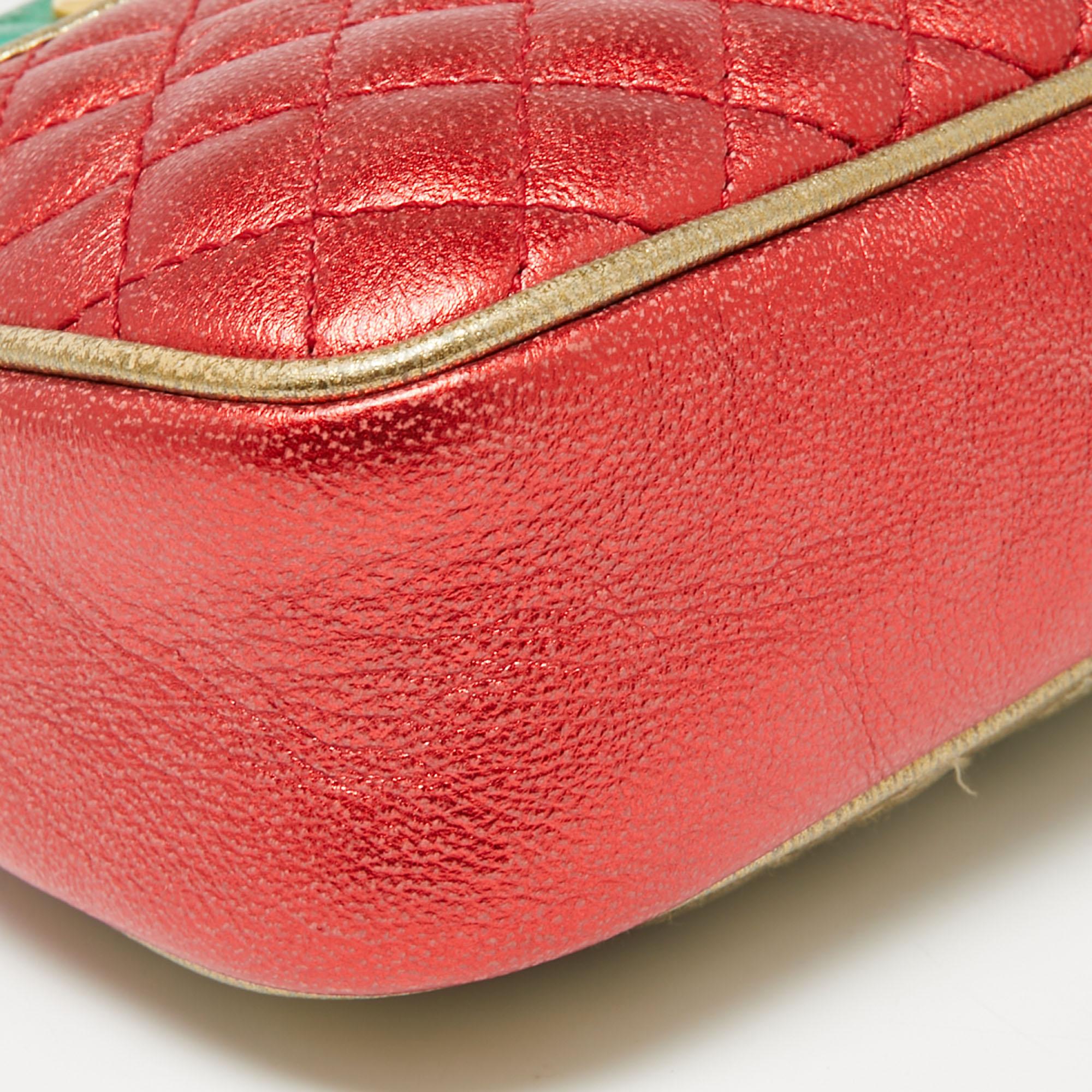 Women's Gucci Multicolor Quilted Leather Mini Trapuntata Crossbody Bag